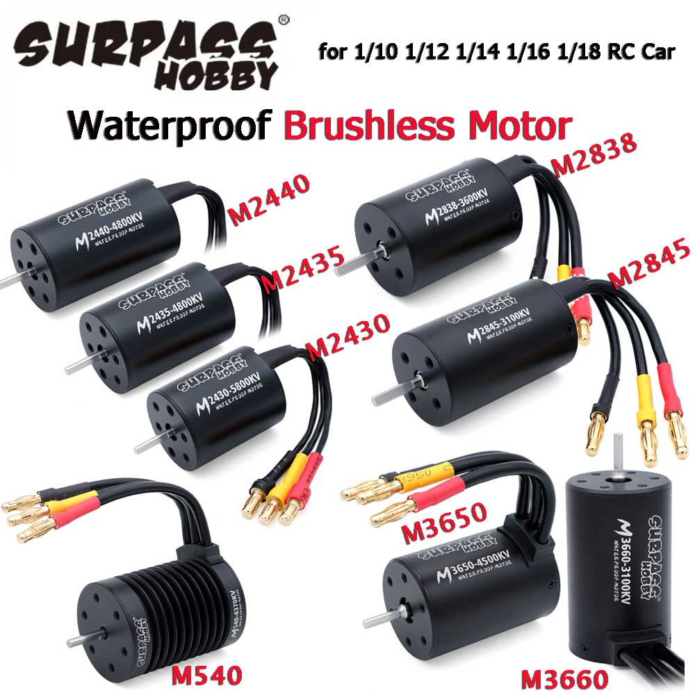 Rc Hobby Shop - SURPASS HOBBY Waterproof Brushless Motor M2430/2435/2440/2838/2845/540/3650/3660