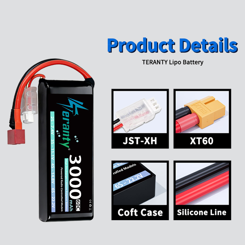 TERANTY 2S 3000mAh Lipo Batter - Rc Hobby Grade Car recension och pris