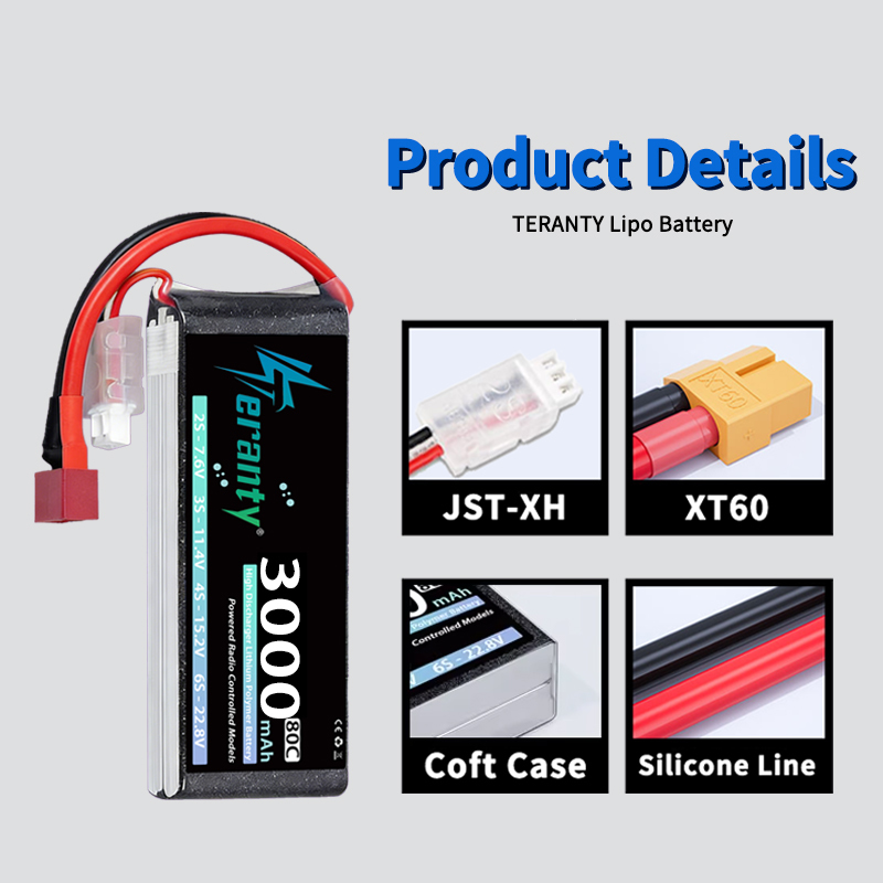 TERANTY 2S 3000mAh Lipo Batter - Rc Hobby Grade Car recension och pris