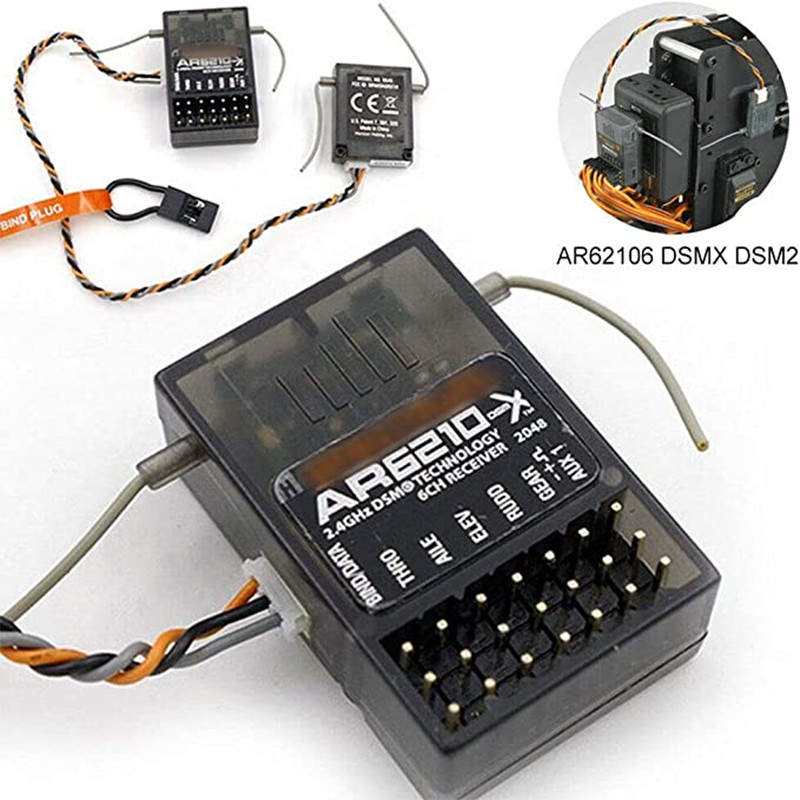 DSMX DSM2 AR6210 6CH 2.4GHz Re - Radio Transmitter 6Ch recension och pris