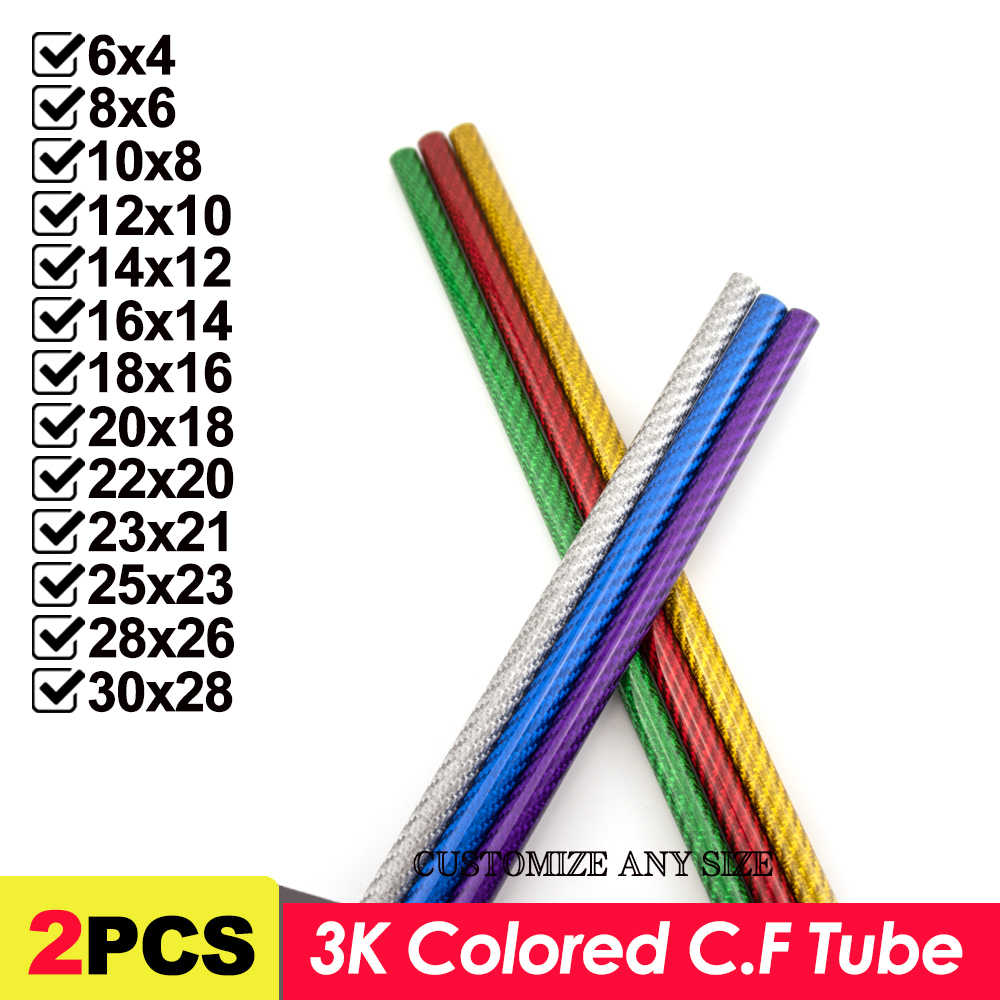 2PCS Carbon Fiber Colored Tube - Rc Hobby Youtube recension och pris