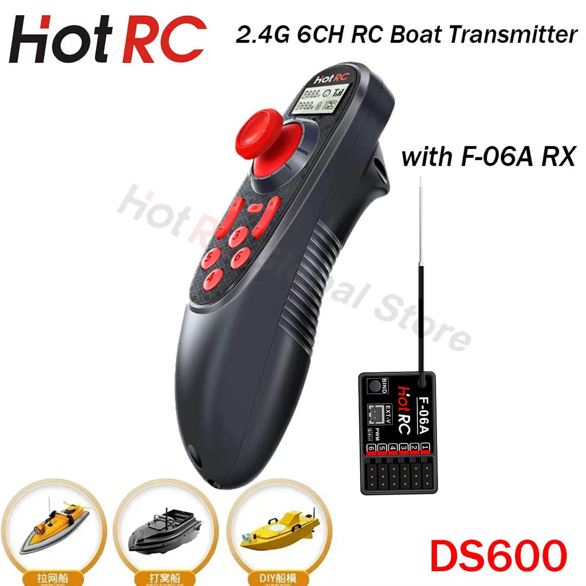HOTRC DS600 6CH 6 Channel 2.4G - Radio Transmitter 6Ch recension och pris