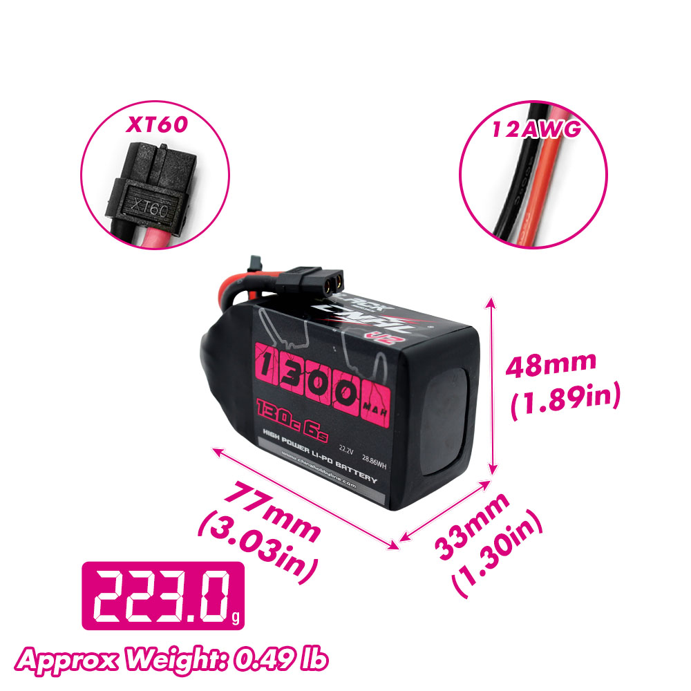 2PCS CNHL 6S 22.2V Lipo Batter - Hobby Rc Quadcopters & Multirotors recension och pris