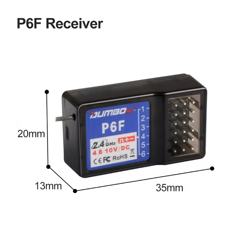DUMBORC P6F/P6FG/P6DC/P6DCG 2. - Radio Transmitter 6Ch recension och pris